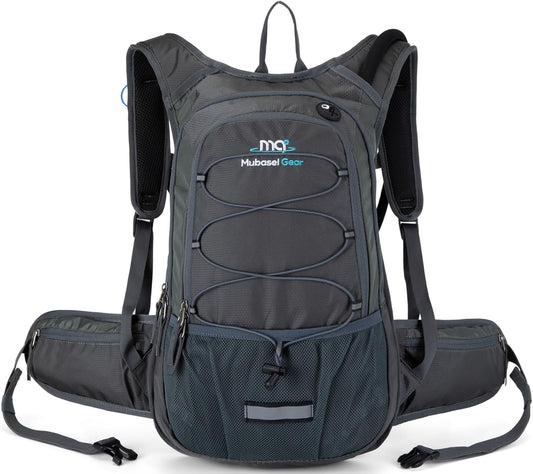 15L Insulated Hydration Backpack Pack with 2L Water Bladder Lightweight Hiking Backpack Bag for Women Men Daypack for Hiking Running Festival Camping Biking