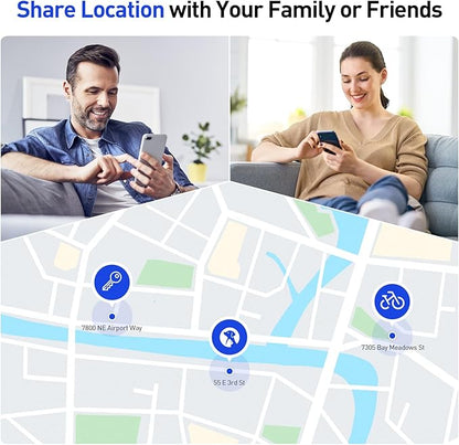 Android Tracker Bluetooth Smart Tag, Works with Google Find Hub App (NOT for iOS or Huawei), Replaceable Battery, Item Finder for Keys/Luggage/Suitcase/Backpack/Wallet, Black, 4 Pack