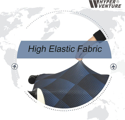 HYPER VENTURE Washable Luggage Cover - Fashion Suitcase Protector Fits 18-22 Inch Luggage (Blue Cube, S)