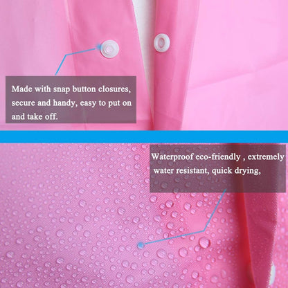 Rain Coats (2 Pack) - Reusable EVA Rain Ponchos for Adults Rain Jackets Raincoats for Men Women