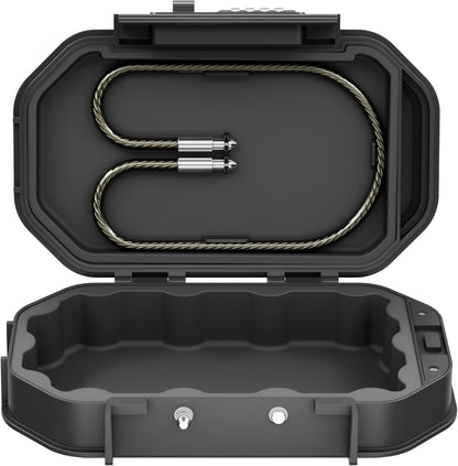 portable Safe Box, Combination Security Case LockBox with Code, Waterproof Anti-Theft Mini Travel Safe Box with Removable Chain, Portable Lock Box for Home, Office, Christmas