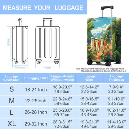 Alpaca Luggage Cover Washable Suitcase Protector Anti-Scratch,Stretchable Fit for 20-34Inch Luggage Durable Travel Bag Cover with Zipper Closure (Alpaca, L(28-30inch suitcase))