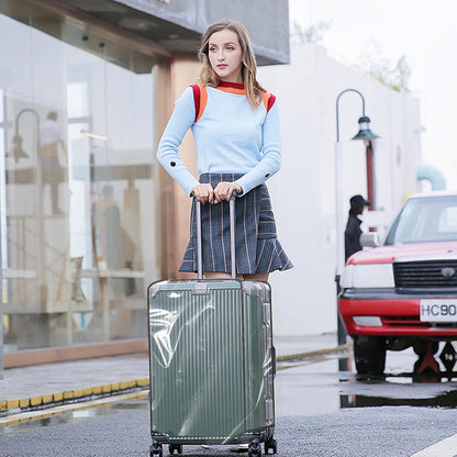Clear PVC Luggage Cover, Waterproof Dustproof Anti-Scratch Suitcase Protector, Fits Wheeled Suitcases 18" 22" 24" 26" 28" 30" - Thicken Baggage Cover Case(30")