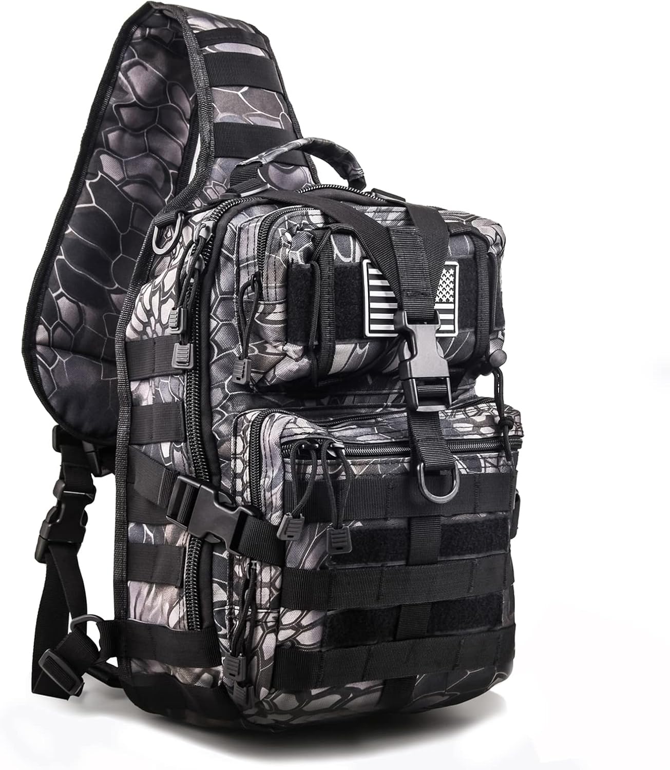 hopopower Tactical Sling Bag Pack Military Rover Shoulder Backpack EDC Assault Range Bag, Water-Resistant