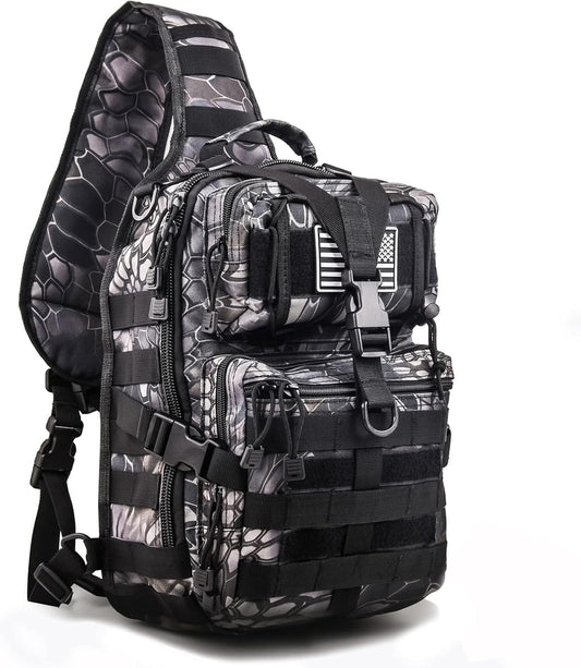 hopopower Tactical Sling Bag Pack Military Rover Shoulder Backpack EDC Assault Range Bag, Water-Resistant