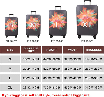 WUJIAONIAO Travel Luggage Cover Baggage Suitcase Cover Protector Skins 18-32 Inch (Graffiti, M (for 22-24 inch luggage))
