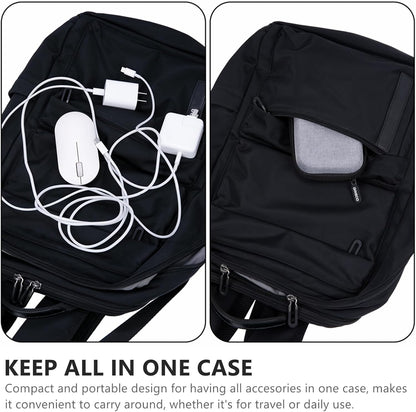 Ginsco Hard Shell Protection Case Electronic Accessories Organizer Pouch for MacBook Air/pro Adapter Chargers Cables Power Bank, for Sandisk Portable SSD Flash Disk SD Card,Compact Travel Tech Case