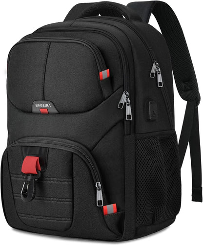 Black Backpack for Men Women, School Backpack for Boys Girls Teens, Backpacks for School, College Back Pack, Book Bag, Water Resistant Bookbag, Business Work Travel mochilas para hombres