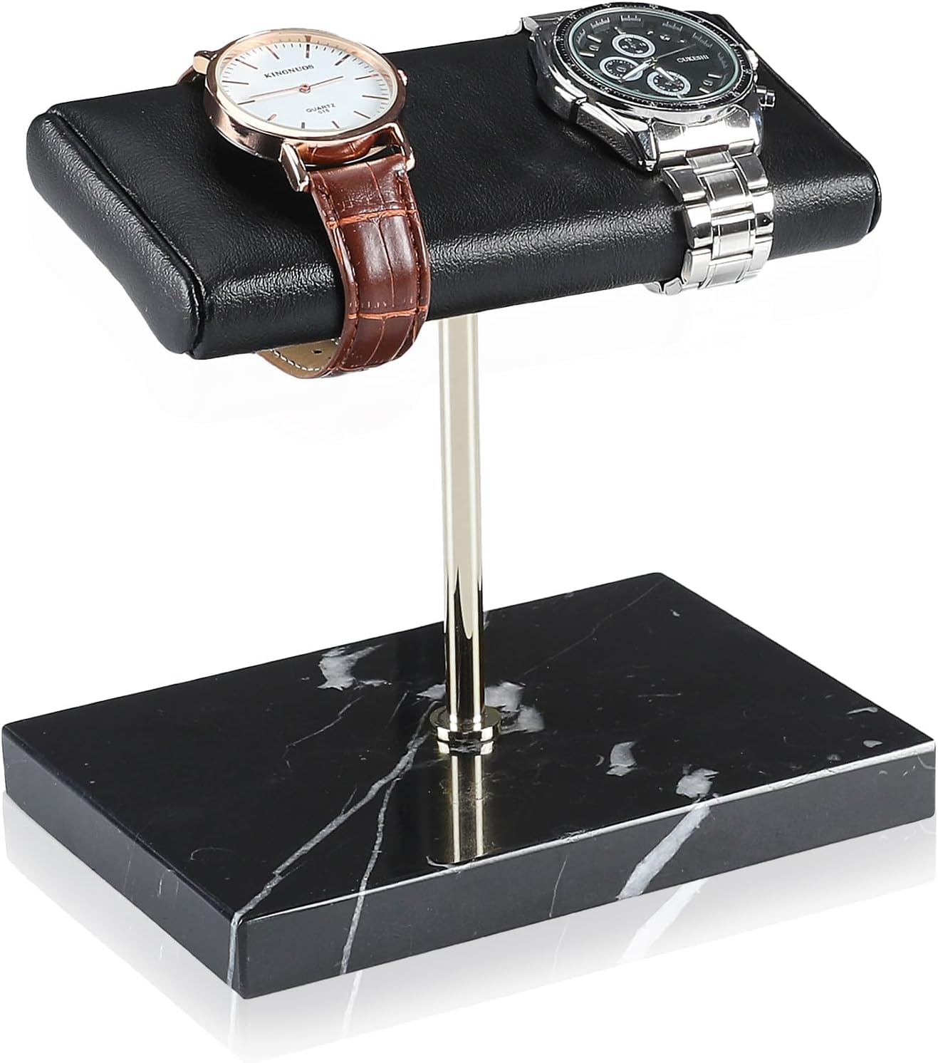 LYS&LYX Watch stand watch display stand watch holder watch Handcrafted watch holder (2--black/silver/black)