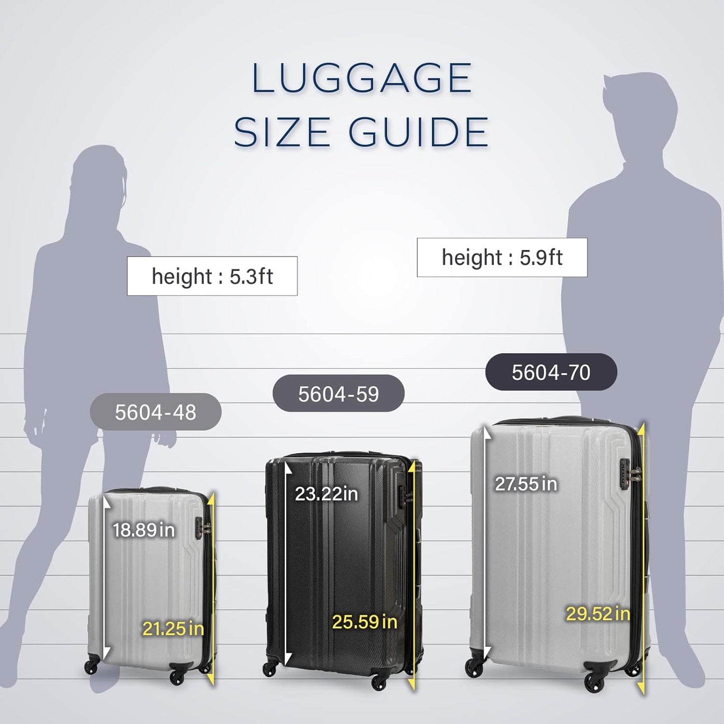 LEGEND WALKER BLADE-Ultralight PC Fiber Luggage, 21-inch, BlackCarbon, 5604-48-BKCB