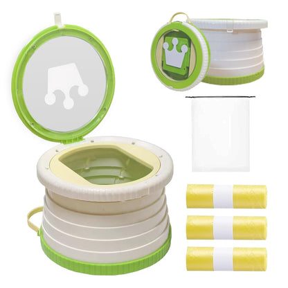 SunnySmile Portable Toilet for Kids,Portable Potty Seat for Toddler Travel,Travel Potty with Travel Bag, Applicable to Camping, Indoor/Outdoor Use, Includes 75 Replacement Bags
