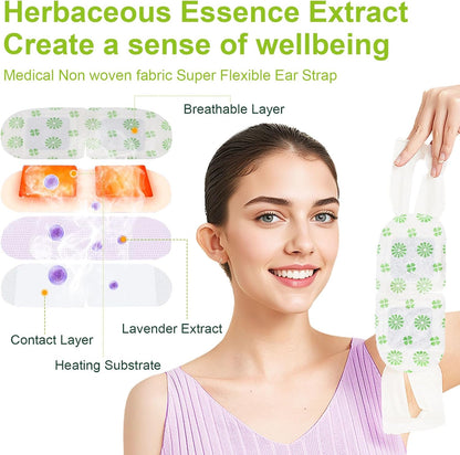 20 Packs Steam Eye Mask, Wormwood Steam Eye Masks Disposable, Self-Heating Relief Heated Eye Mask for Fatigue, Perfect for Home, Sleep, Spa & Travel