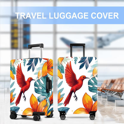 Luggage Cover Washable Suitcase Protector Anti-Scratch,Stretchable Fit for 20-34Inch Luggage Durable Travel Bag Cover with Zipper Closure (Bird, L(fits 28-30Inch suitcase))