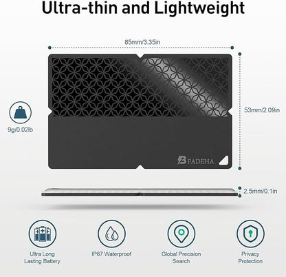 2025 [Apple MFi Certified] (iOS Only) Bluetooth Tracker Smart Finder for Apple Find My, iPhone Card Wallet Finder GPS Tracker, 5-10 Years Battery, Keys Finder and Item Locator for Keys, Bags, Passport