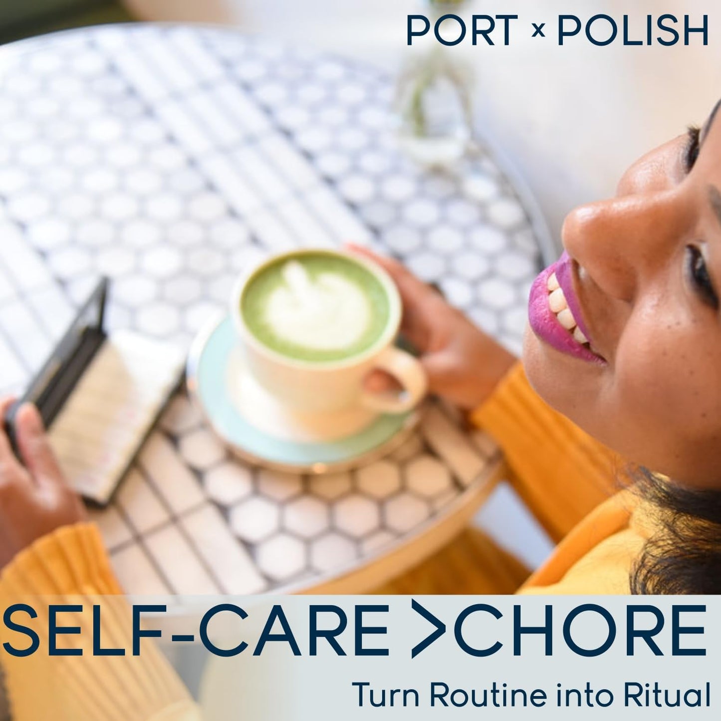 PORT X POLISH Designer Weekly Pill Box Organizer (AM/PM 2X Daily, Blush Pink) | Compact, Stylish 7-Day Vitamin Supplement Case | Cute Portable Mini Travel Medicine Carrier | BPA-Free Pillbox Caddy