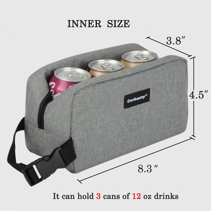 Cerbonny Small Cooler Bag Freezable Lunch Bag for Work School Travel, Leak-proof, Insulated, PVC Free, BPA Free, Waterproof, Easy to Clean