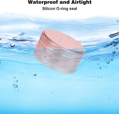 Metal Pill Container Pill Case - Waterproof Pill Box for Daily Travel, Single Pill Hplder for Pocket Purse, Portable Medicine Organizer, Ideal for Medication Fish Oils, Unique Gift Pink