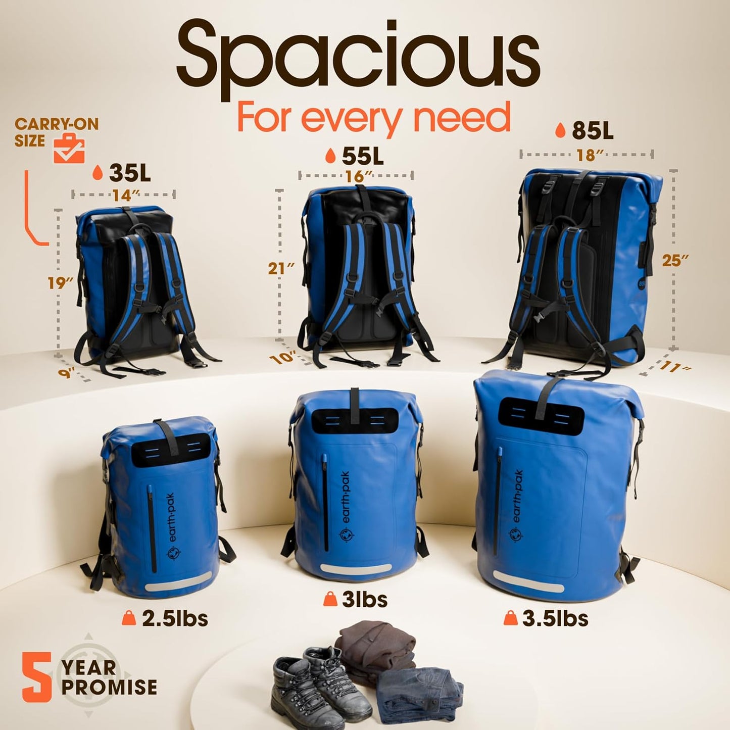 Earth Pak Messenger Bag, Blue, 85L