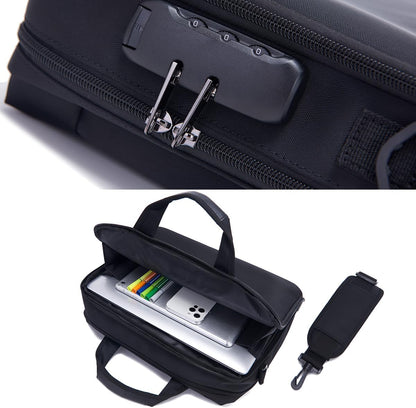 Heavy Duty Accordian File OrganizerwithHandle&Combination Lock,26 Pockets Expanding File Folder, Portable Document Organizer Accordion File Keeper for Letter Size / A4 File (Black)