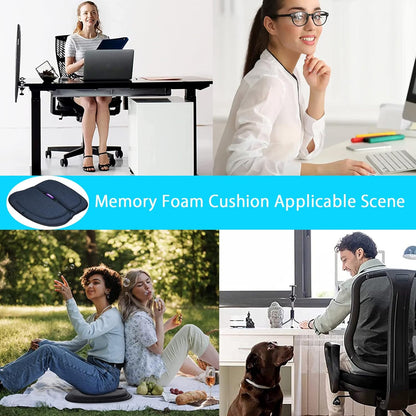 Gel Seat Cushion Orthopedic Lightweight Folding Seat Cushion for Car/Chair/Train/Airplane/Stadium Seat