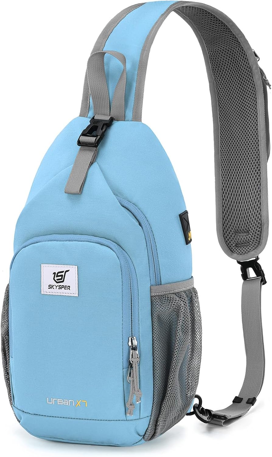 SKYSPER Sling Bag RFID Crossbody Sling Backpack Cross Body Shoulder Bag Travel Hiking Daypack for Women Men