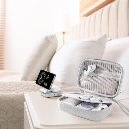 ProCase Hard Travel Electronic Organizer Case for MacBook Power Adapter Chargers Cables Power Bank Apple Magic Mouse Apple Pencil USB Flash Disk SD Card Small Portable Accessories Bag