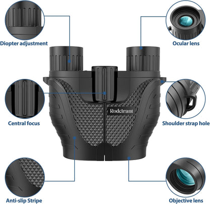 Binoculars 15x25 for Adults,Waterproof Durable & Clear Binoculars with Low Light Night Vision for Sightseeing,Concerts and Bird Watching