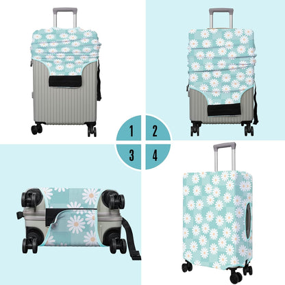 Travel Luggage Cover Suitcase Protector Fits 18-32 Inch Wheel Covers PatternedTravel Related Items Flower Luggage Protector Elastic M