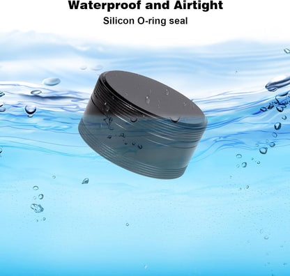 Portable Pill Box Metal Pill Case - Single Waterproof Pill Container for Purse & Pocket Travel Pillbox, Daily Round Aluminium Medicine Organizer Holder to Hold Vitamins, Medication, Fish Oil