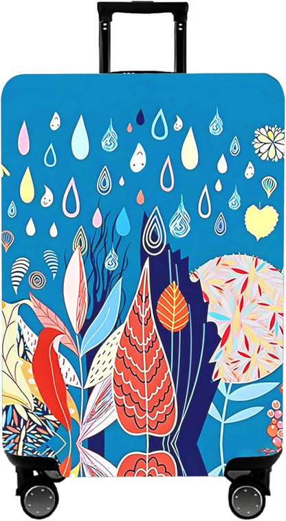 WUJIAONIAO Travel Luggage Cover Baggage Suitcase Cover Protector Skins 18-32 Inch (rainy season, S (for 18-20 inch luggage))