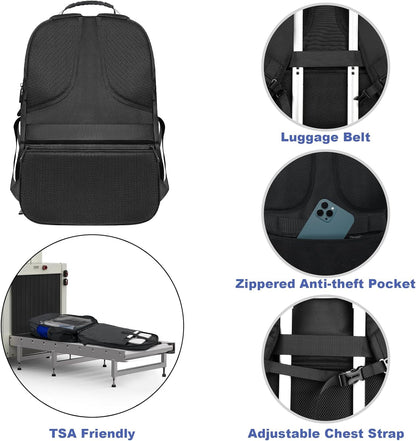 Z-MGKISS Gaming Laptop Travel Backpack Fits 18.4"-19" Laptops, Extra Large TSA Carry On Bag, College Business Work Mens Backpack, Blue