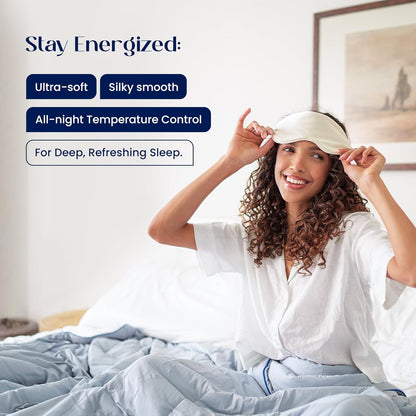 Dream Valley® Outlast® Deepsleep Cooling Comforter, Full/Queen Size, NASA-Grade Space Technology Cooling Blanket for Hot Sleepers Night Sweats, Q-Max > 0.45 Aerocool™ Breathable, Light Grey, 90"x90"