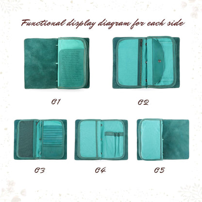 Genuine Leather Nomad Organizer Travel Wallet | Women's Wallet Clutch Passport Holder