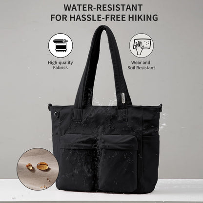 aji Tote Bag for women work, Water-Resistant Tote Bag with Multi Pockets,for Work/Travel/College/Daily