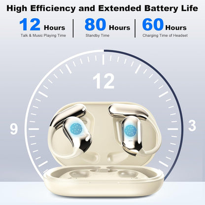 AI Language Translator Earbuds Real Time, 3-in-1 Translation Earbuds 134 Languages & Accents and Long Battery Life, HF Sound, Spanish/English Audífonos Traductores for Travel Business Learning, Beige