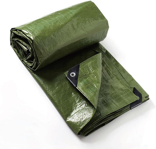 GUARD SHIELD Tarp Green 10x12 Feet Multi Purpose Waterproof Poly Tarp Cover 5mil