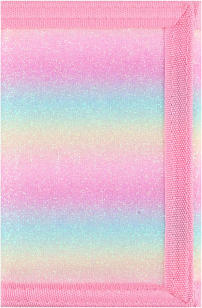 NEICY RFID Blocking Canvas Wallet for Men and Women - Camo Trifold Outdoor Sports Wallets with Magic Sticker for Teen Kids (Rainbow2)