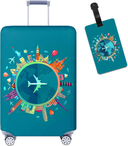 Travelkin Luggage Covers With Tag For Suitcases Tsa Approved,Suitcase Covers Protector Fit 18-32 Inch Luggage XL(29-32inch suitcase)