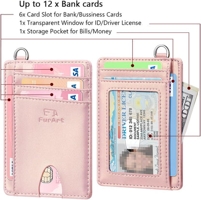 FurArt Slim Minimalist Wallet, Front Pocket Wallets, RFID Blocking, Credit Card Holder for Men & Women