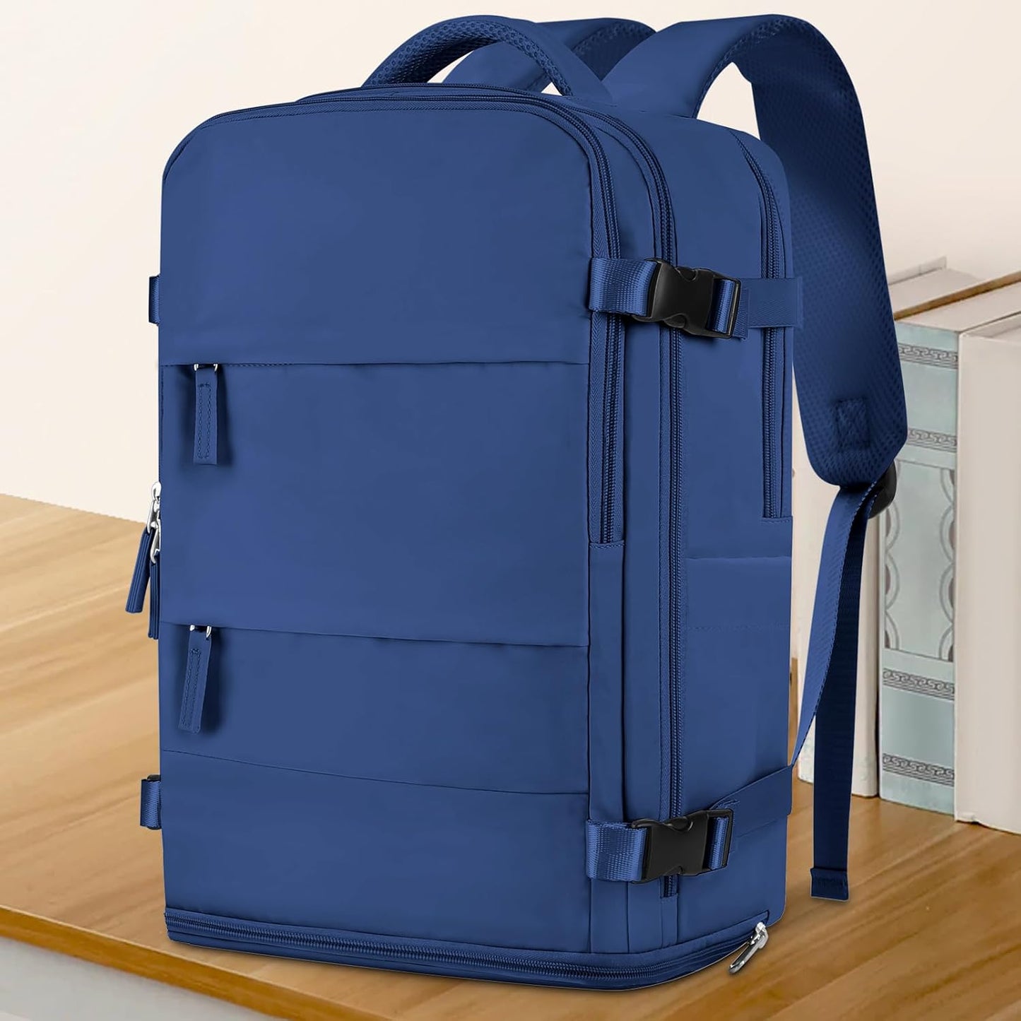 coowoz Large Travel Backpack For Women Men,Carry On Backpack Flight Approved,Hiking Backpacks Outdoor Rucksack Casual Daypack Travel Bag Essentials Personal Item Backpack (Royal Blue L)