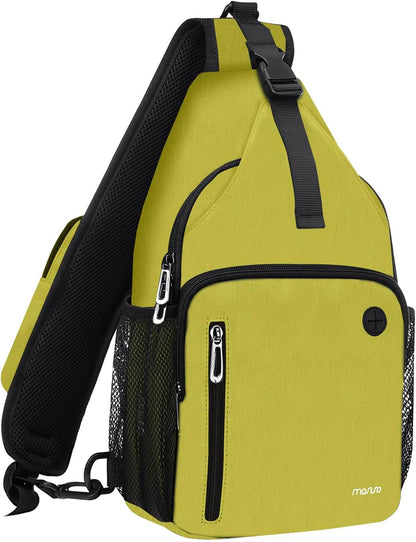 MOSISO Sling Backpack Bag, Crossbody Shoulder Bag Travel Hiking Daypack Chest Bag with Front Square Pocket&USB Charging Port
