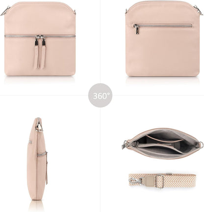 befen Genuine Leather Small Crossbody Purses for Women Travel Cross Body Bags Lightweight with Adjustable Shoulder Strap