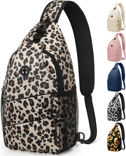 Crossbody Bags for Women Men Trendy Sling Bag Bakpack Casual Chest Bag with Convertible Shoulder Strap
