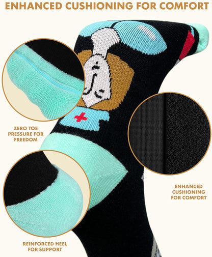Thick Soft Cotton Compression Socks for Women Men 15-20mmHg Knee High Breathable Cotton Socks for All Day Comfort