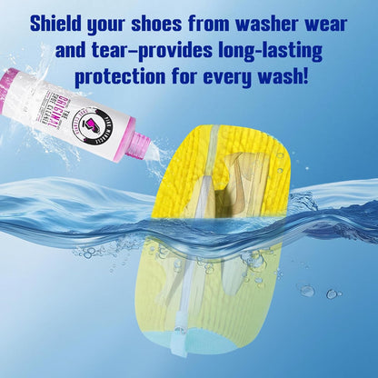 Shoe Washing Machine Bag Reusable Shoe Cleaning Bag for All Types Laundry Shoe Bag for Washer and Dryer (Yellow Gray)