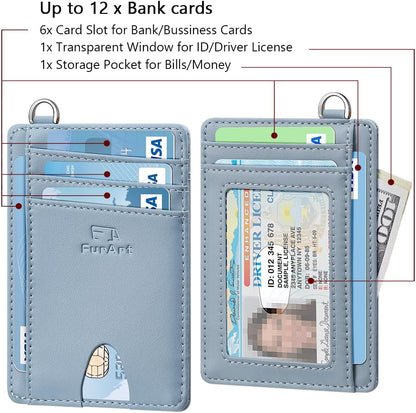 FurArt Slim Minimalist Wallet, Front Pocket Wallets, RFID Blocking, Credit Card Holder for Men & Women