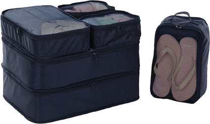 JJ POWER Travel Packing Cubes, Luggage Organizers with Shoe Bag