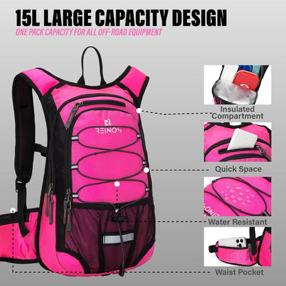Hydration Pack Backpack with 3L Water Bladder for Men & Women, Hiking Daypack with Thermal Insulation | Running, Cycling, Camping, Skiing, Outdoor Activities