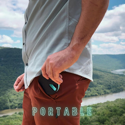 Travel RX Pill Case by Type Two Labs – Weekly 7 Day Pill Box, Compact Magnetic Pill Organizer for Purses or Pockets, Rugged Daily Caddy Holds Vitamins, Supplements, Medication. (Stealthy Black)