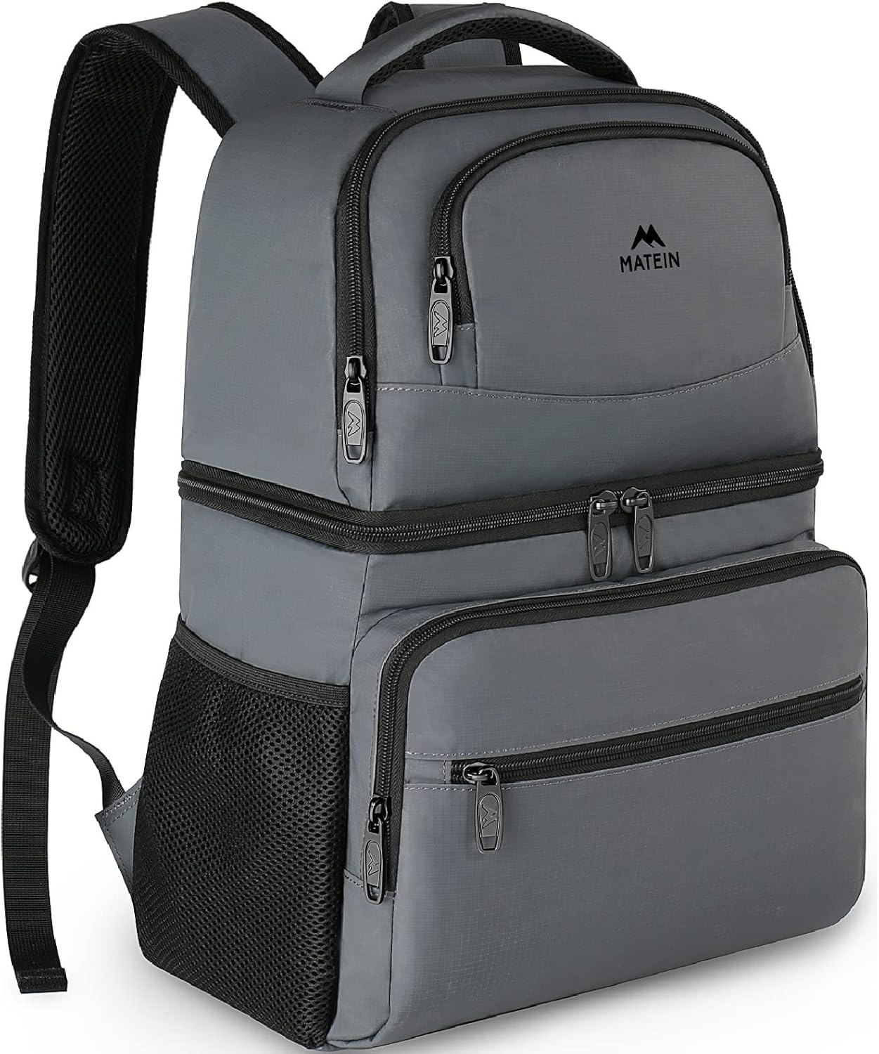 MATEIN Cooler Backpack, 26 Cans Insulated Lunch Backpack for Men Women, Leakproof Double Layer Lunch Cooler Bag Lightweight Soft Lunch Backpack with Cooler Compartment, Beach Camping Hiking Beer Gifts